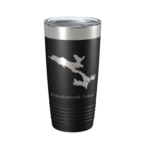 Pemadumcook Chain Of Lakes Map Tumbler Travel Mug Insulated Etsy