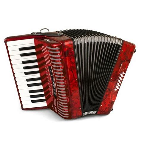 Hohner Accordions 1303 RED 12 베이스 엔트리 레벨 피아노 아코디언 레드 티몬