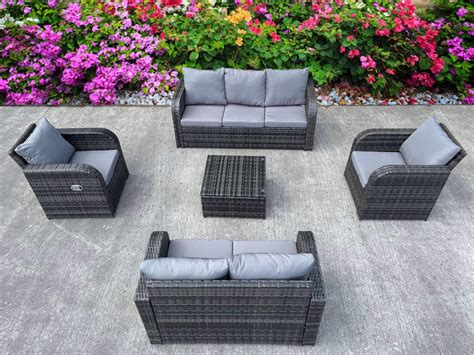 Recliner Rattan Wicker Conservatory Outdoor Garden Furniture Set Corne Uk Leisure World