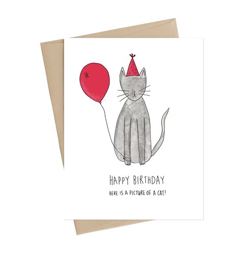 Funny Birthday Card Cat Birthday Cat Card Funny Cat Cat Cat