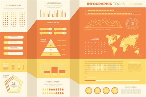 Infographie Design Plat Avec Des Couleurs R Tro Vecteur Gratuite