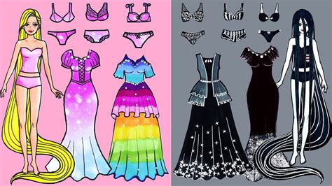 Paper Dolls Dress Up Wedding Rapunzel Sadako Dresses Handmade Quiet Bo In 2020 Paper Doll