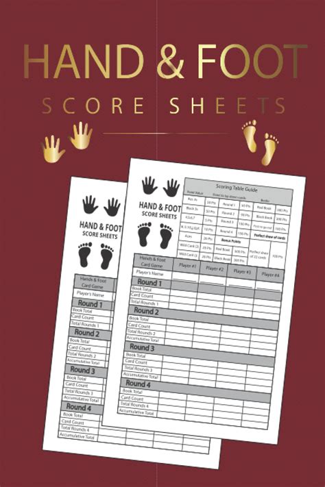 Hand And Foot Game Score Sheet Printable