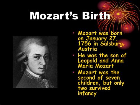 Ppt The Life And Works Of Wolfgang Amadeus Mozart Powerpoint