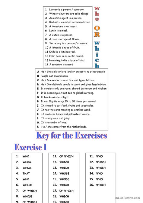 RELATIVE CLAUSES grammar guide: English ESL worksheets pdf & doc 