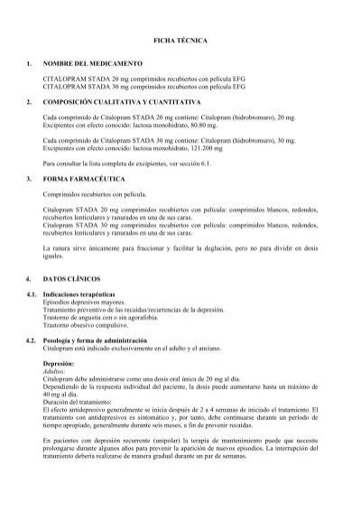 Ficha T Cnica Nombre Del Medicamento Stada