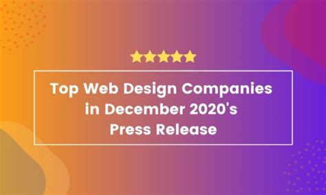 The Top Web Design Companies In December I PR DesignRush