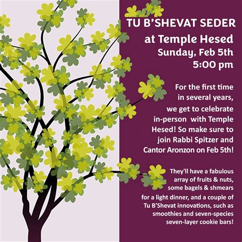 Tu Bshevat Seder With Temple Hesed Temple Israel Of Scranton