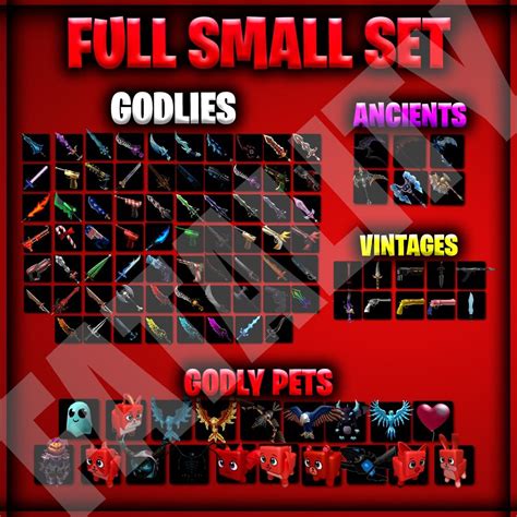 Full Small Set Murder Mystery 2 Mm2 Roblox Hobbies And Toys