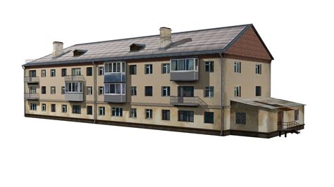 Residential building with Annex 3D Model $13 - .max .fbx .obj - Free3D