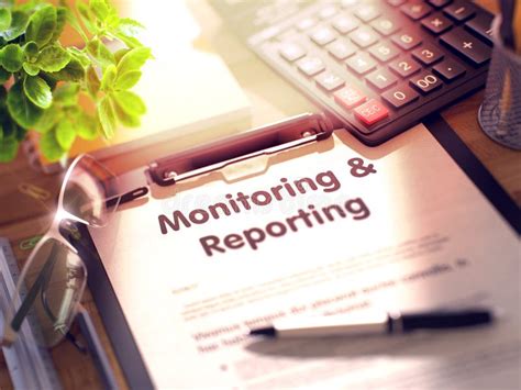 Monitoring And Reporting On Clipboard 3d Stock Photo Image Of Paper