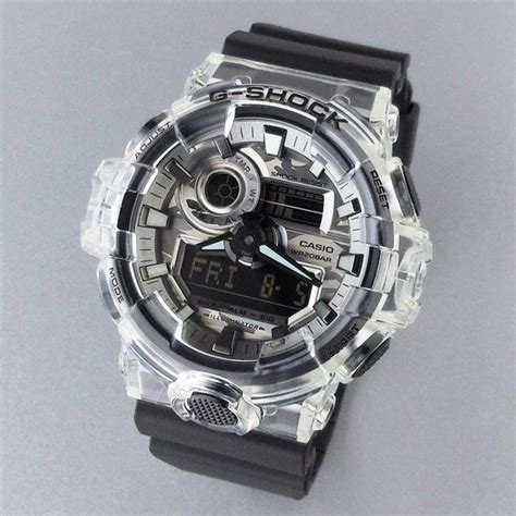 RELOJ G Shock Gris Transparente Con Negro GA 700SKC 1A SKU G SK 105