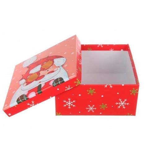 Новогодняя подарочная коробка "Санта", 20*20*9.5 см – фото, отзывы ...