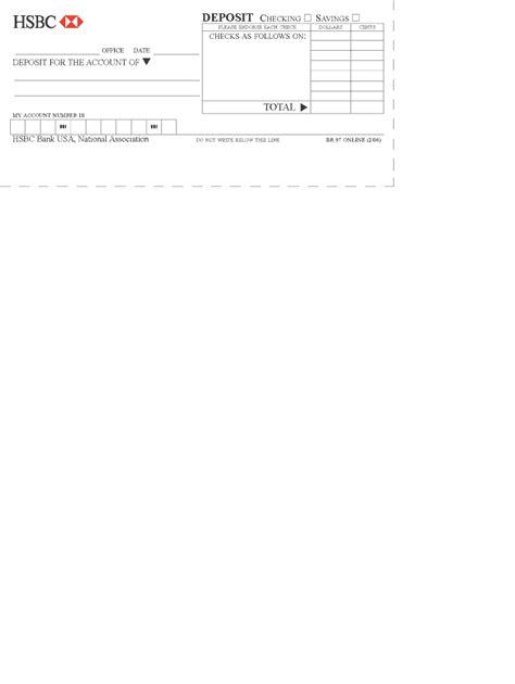 Print Hsbc Paying In Slip Uk Fill Online Printable Fillable Blank