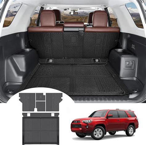 Rear Backrest Matandtrunk Mat For 2010 2024 Toyota 4runner Tpe All Weather Cargo Liner With Seat