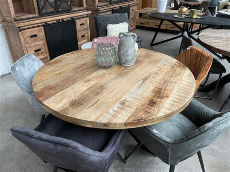 Ronde Eettafel 120 Mangohout Sale 299 Euro WK Home WK Home