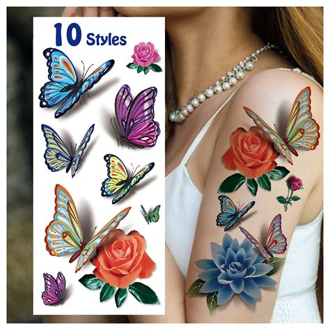 Cerlaza 78 Styles Temporary Tattoos For Women Adults 3d