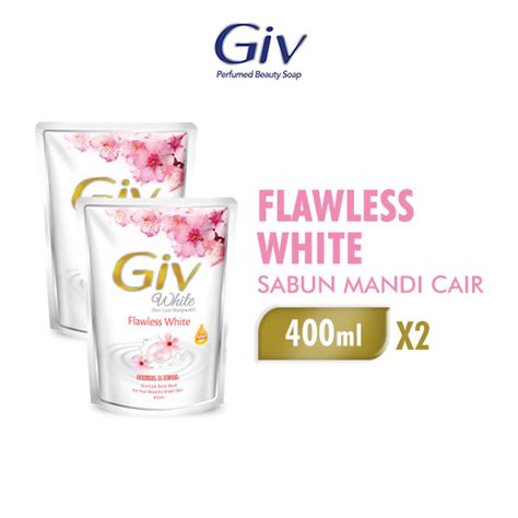 Jual BODYWASH GIV WHITE SAKURA POUCH 400ML X2 Shopee Indonesia