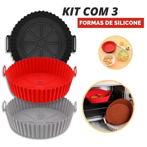 Kit 3 Formas De Silicone 20 CM Para Air Fryer Shopee Brasil