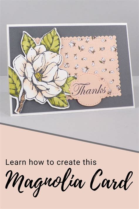 Large Magnolia Handmade Thank You Card Using Magnolia Lane Handmade