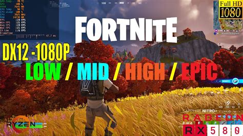 FORTNITE RX 580 1080P DX 12 ALL PRESET YouTube