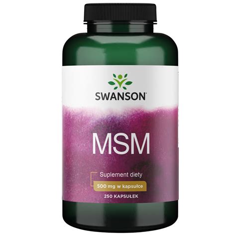 Swanson Msm Siarka Organiczna Mg Kapsu Ek Biodly