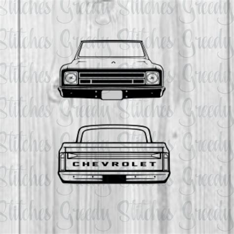 Chevrolet C10 Svg Dxf Eps Png Chevy Truck Svg C10 Dxf Etsy