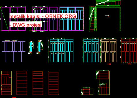 Proje Sitesi metalik kapısı Autocad Projesi