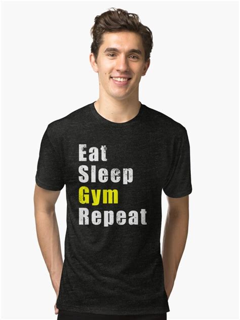 Eat Sleep Gym Repeat Essential T Shirt By Ind3finite T Shirt Classic