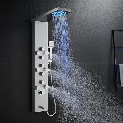 Rovogo Led Shower Panel Tower System Use Functions At The Same Time