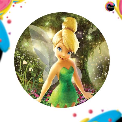 Painel Redondo Sublimado Em Tecido Tema TinkerBell Shopee Brasil