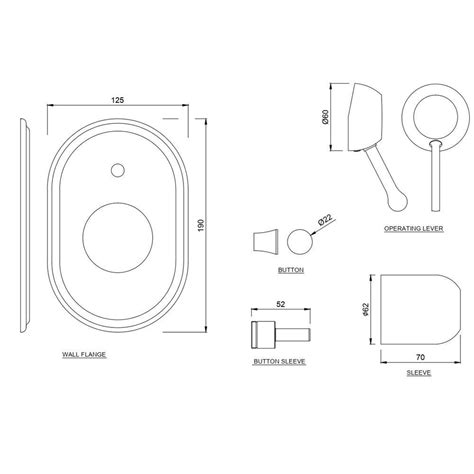 Exposed Part Kit Of Single Lever Hi Flow In Wall Diverter