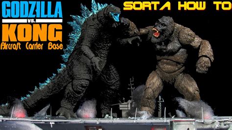 Custom Godzilla Vs Kong Aircraft Carrier Light Up Base Display Sh