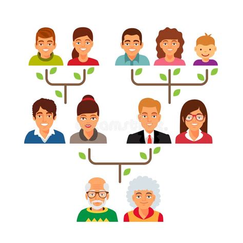 Grafico Del Diagramma Ad Albero Di Genealogia Della Famiglia