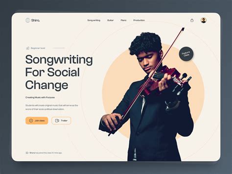 #07 - Music Online School by Trin on Dribbble