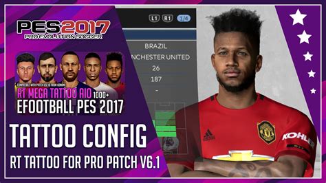 PES 2017 Tattoo Pack For Professionls Patch V6 By Rean Tech