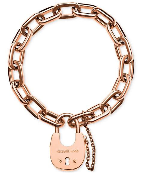 Michael Kors Chain Link Padlock Bracelet Macys