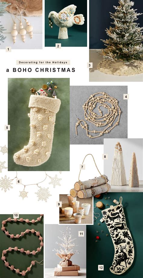 Boho Christmas Decor Ideas - Green Wedding Shoes