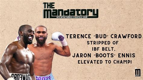 REACTION Terence Crawford STRIPPED Of IBF Title Jaron Boots Ennis