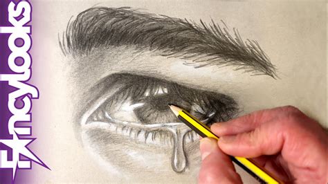 Cómo Dibujar Un Ojo Llorando Con Lápiz Paso A Paso Youtube