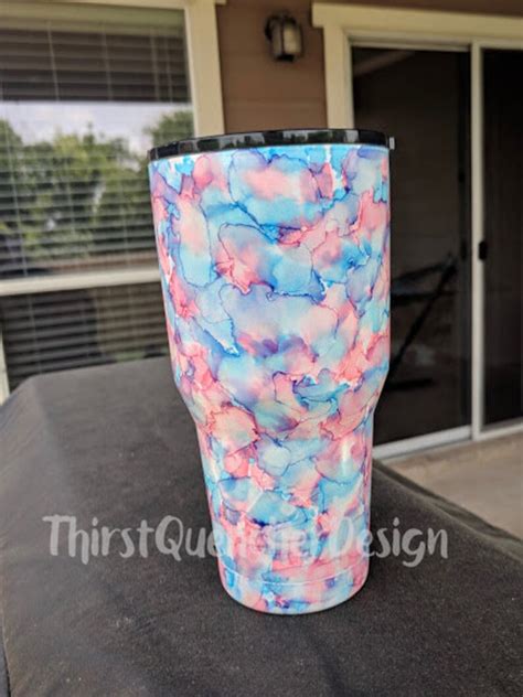 Alcohol Ink Unicorn Yeti Unicorn Tumbler Two Tone Tumbler Etsy