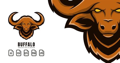 Buffalo Mascot Logo by maxhendra27 on Envato Elements