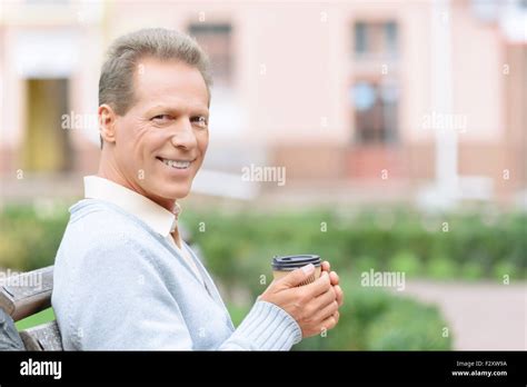 Handsome Man Drinking Coffee Stock Photo Alamy