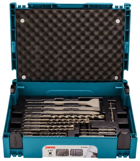 Juego Kit Set Mechas Y Cinceles Makita B 52059 17piezas Encastre SDS