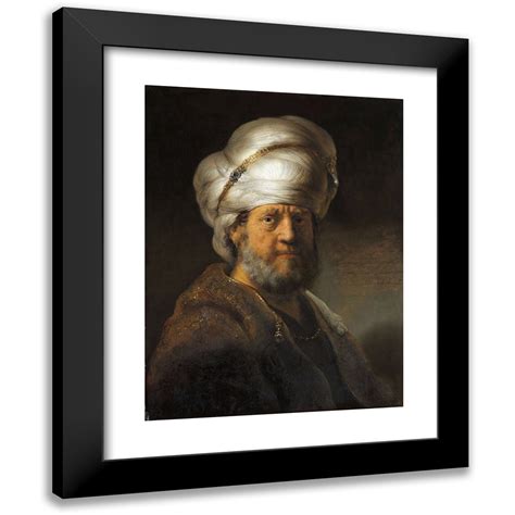 Rembrandt Van Rijn X Black Modern Framed Museum Art Print Titled