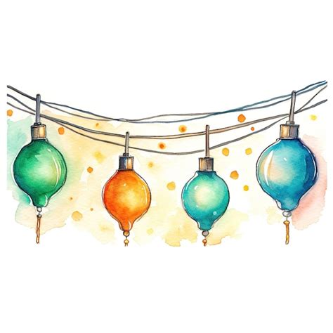 66,000+ Christmas Lights Watercolor Pictures