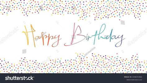 Colorful Happy Birthday Background Use Banner Stock Vector (Royalty ...