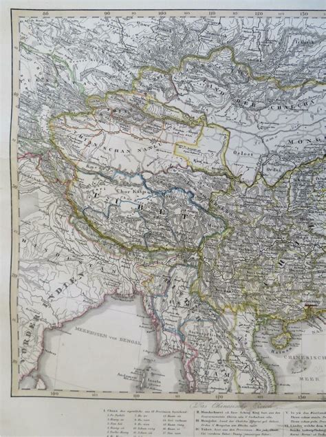 Qing Empire China Edo Japan Tibet Mongolia Korea 1855 Stulpnagel map ...