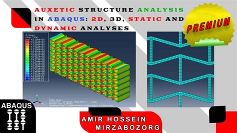 Auxetic Structure Analysis In Abaqus 2D 3D Static And Dynamic