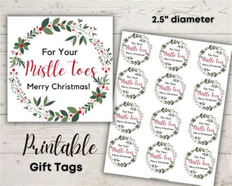 Mistle Toes Gift Tag Nail Polish Gift Christmas Party Favor Teacher